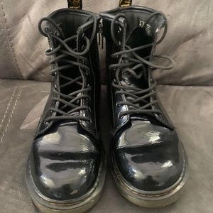 Black Patent Doc Martens Kids